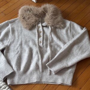 Faux fur sweater
